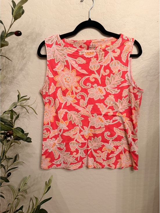 Tops - Croft and Barrow Cotton Paisley Tank Top